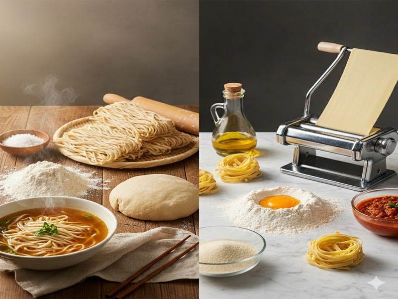 麵條的雙城記：中式麵條與義大利麵